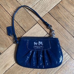 Coach Navy Wristlet